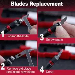 Herramientas Manuales,Set Bisturi Cortante Tipo Lapiz Con Cuchillas Metal Manualidades