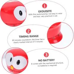 Timer Temporizadores,Timer Cocina Con Forma De Buho Retro Reloj Temporizador A Cuerda