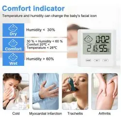 Termómetros e Higrómetros,Termohigrometro Medidor De Temperatura Y Humedad Digital