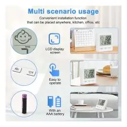 Termómetros e Higrómetros,Termohigrometro Medidor De Temperatura Y Humedad Digital