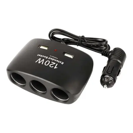 Otros,Adaptador Splitter Hub De Encendedor De Auto + Puerto Usb - Cable 120w