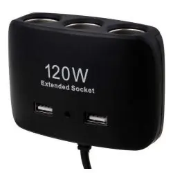 Otros,Adaptador Splitter Hub De Encendedor De Auto + Puerto Usb - Cable 120w