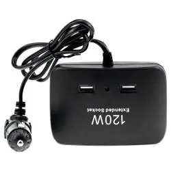 Otros,Adaptador Splitter Hub De Encendedor De Auto + Puerto Usb - Cable 120w