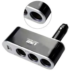 Otros,Adaptador Splitter Hub De Encendedor De Auto + Puerto Usb - Rigido