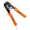 Tester y Herramientas de Redes,Crimpeadora Metalica Alicate Eletricista Mk-0210 4/6/8p Rj45 - Naranjo