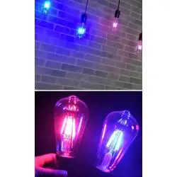 Iluminación de Fiestas,3X Ampolleta LED Vintage Color Fiesta Luz colores Retro Decoracion