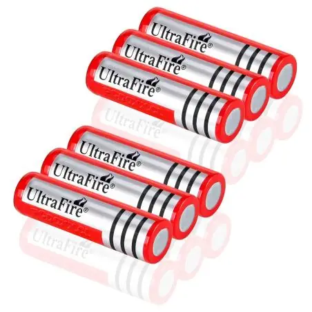 Pilas y Baterias,6X Pack Pila Recargable 18650 Bateria Mah Linterna Vapeador