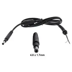 Adaptadores y Cables,Cable de Repuesto para Cargador de Notebook Punta HP/Compaq Negra 1.7mm x 4.8mm