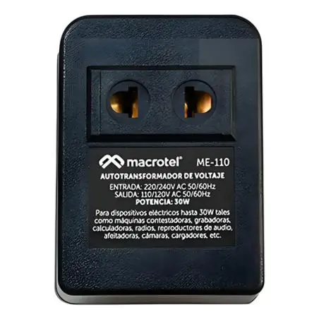 Cargador de Parlantes y Otros,Transformador Convertidor Conversor De Corriente 220v A 110v - 30w Mcrol