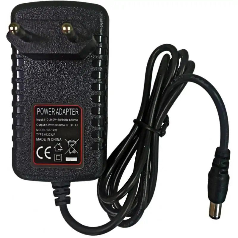 Cargador de Parlantes y Otros,Transformador Fuente Poder 12v 2a 5.5*2.5mm Camara Seguridad Router Tira Led