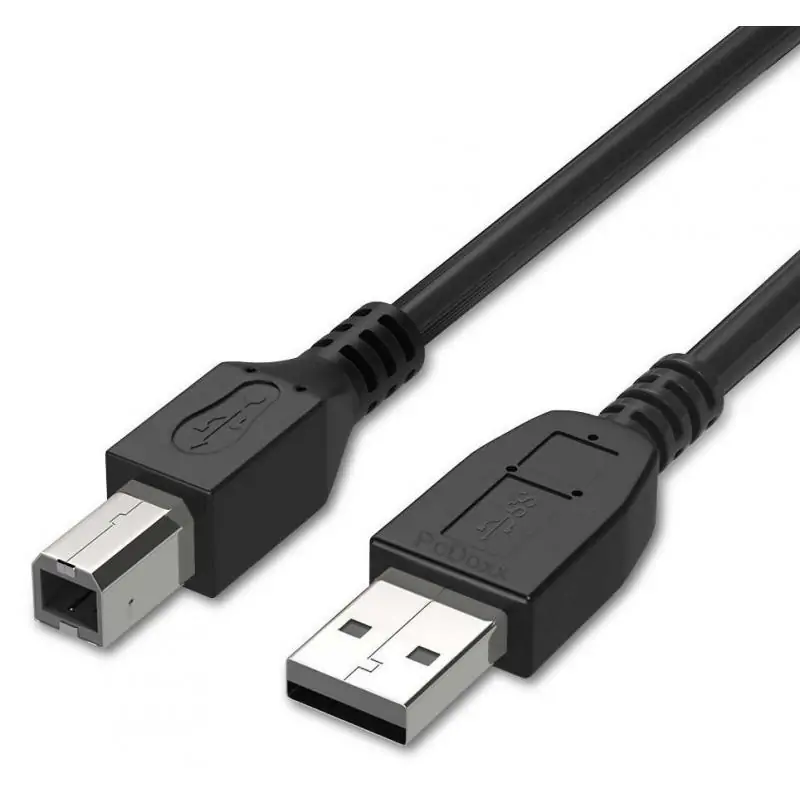 Adaptadores y Cables,Cable De Impresora Hp Usb 1.5mts Alta Calidad Grueso 5mm - Negro