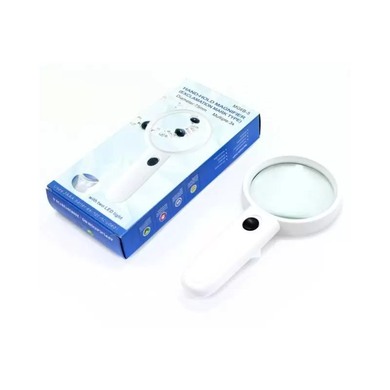 Artículos de Oficina,Lupa con Luz LED 75 mm Aumento 3X