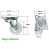 Otros,4x Rueda Mueble Carro Giratoria 4cm Zincada 40mm Placa Base