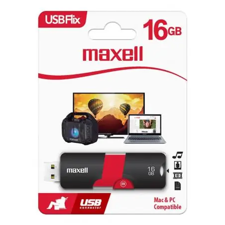 Pendrive,Pendrive 16Gb Maxell Original Datos Fotos Musica Videos