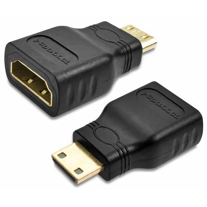 Adaptador de Video y Conversor,Adaptador Copla Hdmi A Mini Hdmi Notebook Pc Camara Tablet a Pantallas