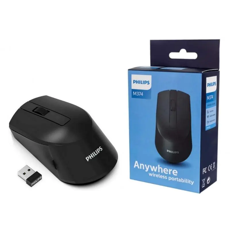 Mouse,Mouse Optico Inalambrico Usb 3 Botones Pc Notebook - M374