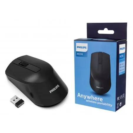 Mouse,Mouse Optico Inalambrico Usb 3 Botones Pc Notebook - M374