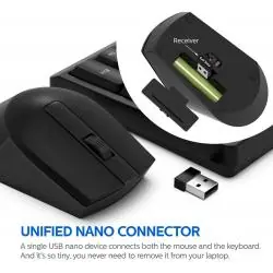 Mouse,Mouse Optico Inalambrico Usb 3 Botones Pc Notebook - M374