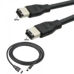 Adaptadores y Cables,Cable Firewire Ieee1394 6p/6p 400mbps Minidv 6 Pin A 6 Pin