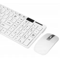 Kit Teclado + Mouse,Kit Mouse Teclado Inalambrico Para Pc Notebook Usb Pilas Blanco k-6
