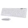 Kit Teclado + Mouse,Kit Mouse Teclado Inalambrico Para Pc Notebook Usb Pilas Blanco k-6