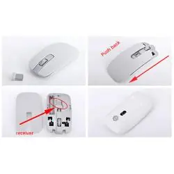 Kit Teclado + Mouse,Kit Mouse Teclado Inalambrico Para Pc Notebook Usb Pilas Blanco k-6