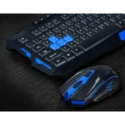 Kit Teclado + Mouse,Kit Teclado Mouse Gamer Inalambrico Receptor Usb Pc Notebook - HK8100