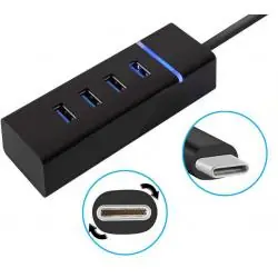 Hub USB,Hub Usb Adaptador Conector Tipo C Zapatilla Pc Notebook