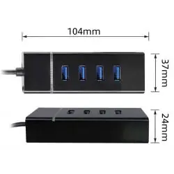 Hub USB,Hub Usb Adaptador Conector Tipo C Zapatilla Pc Notebook