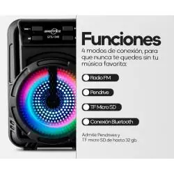 Parlante Portátil,Mini Parlante Radio Bluetooth Luz Rgb Led Portatil Recargable - GTS1346