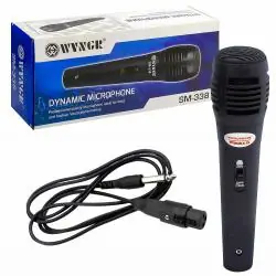 Micrófono Karaoke y Accesorios,Microfono Alambrico Fiesta Karaoke Jack 6.3 Cable Plug 6.5mm - SM-338