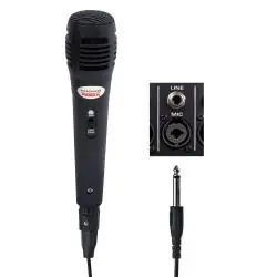 Micrófono Karaoke y Accesorios,Microfono Alambrico Fiesta Karaoke Jack 6.3 Cable Plug 6.5mm - SM-338