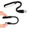 Accesorios Notebook,Luz Led Mini Portátil Usb Flexible Lámpara - Negra