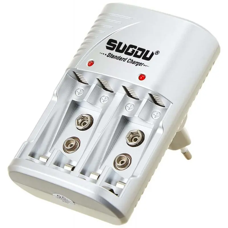 Cargadores de Pilas (Con y sin Pilas),Cargador De Pilas Recargables Aa Aaa Y Baterias De 9v - Sogdu