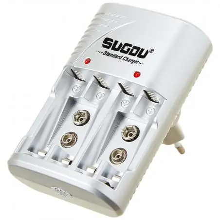 Cargadores de Pilas (Con y sin Pilas),Cargador De Pilas Recargables Aa Aaa Y Baterias De 9v - Sogdu