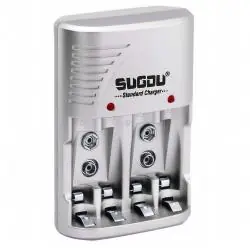 Cargadores de Pilas (Con y sin Pilas),Cargador De Pilas Recargables Aa Aaa Y Baterias De 9v - Sogdu