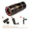 Soporte, Tripode, Lentes y Bastón Selfie,Lente Telescopio 8x Zoom Universal Para Celular