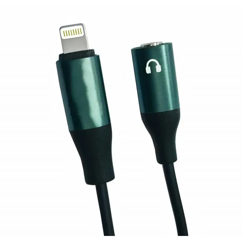 Adaptadores de Audio, BT y OTG,Adaptador Audifonos Jack Plug 3.5 Para Lightning iPhone - MU2