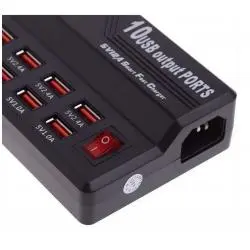 Cargador de Celular y Baterías,Cargador 10 Puertos Usb Carga Adaptador Usb Corriente