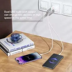 Cargador de Celular y Baterías,Cargador Adaptador Usb Carga Rapida Celular Tablet Enchufe - VIDVIE PLE250