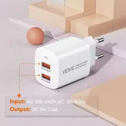 Cargador de Celular y Baterías,Cargador Adaptador Usb Carga Rapida Celular Tablet Enchufe - VIDVIE PLE250