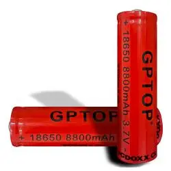 Pilas y Baterias,Pila Bateria 18650 Recargable Para Laser Foco Linterna - GPTOP