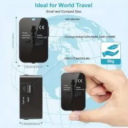 Interruptores y Enchufes,Adaptador Enchufe Universal De Viaje Usb Tipo C Corriente