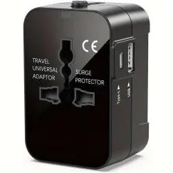 Interruptores y Enchufes,Adaptador Enchufe Universal De Viaje Usb Tipo C Corriente