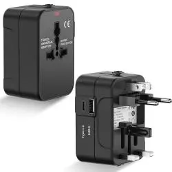 Interruptores y Enchufes,Adaptador Enchufe Universal De Viaje Usb Tipo C Corriente
