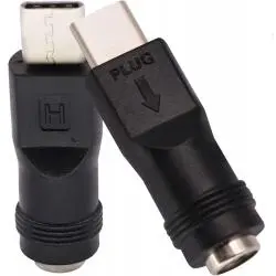 Adaptadores y Cables,Adaptador Carga Tipo C Macho Plug Poder 5.5 x 2.1 y 2.5 mm