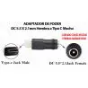 Adaptadores y Cables,Adaptador Carga Tipo C Macho Plug Poder 5.5 x 2.1 y 2.5 mm