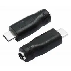 Adaptadores y Cables,Adaptador Carga Tipo C Macho Plug Poder 5.5 x 2.1 y 2.5 mm