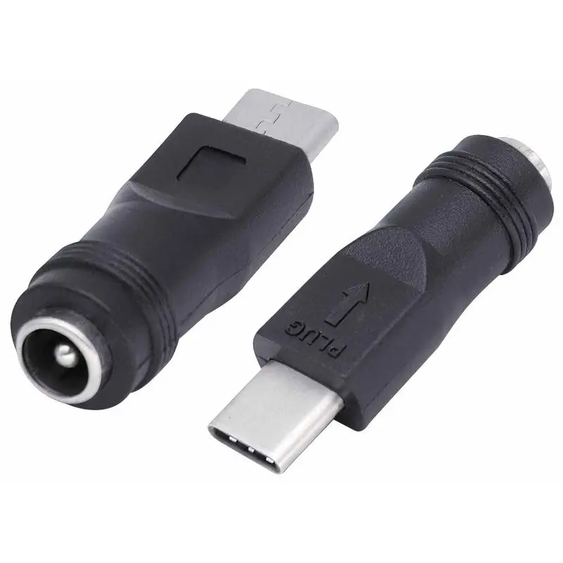 Adaptadores y Cables,Adaptador Carga Tipo C Macho Plug Poder 5.5 x 2.1 y 2.5 mm