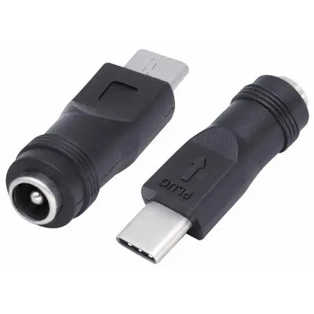 Adaptadores y Cables,Adaptador Carga Tipo C Macho Plug Poder 5.5 x 2.1 y 2.5 mm